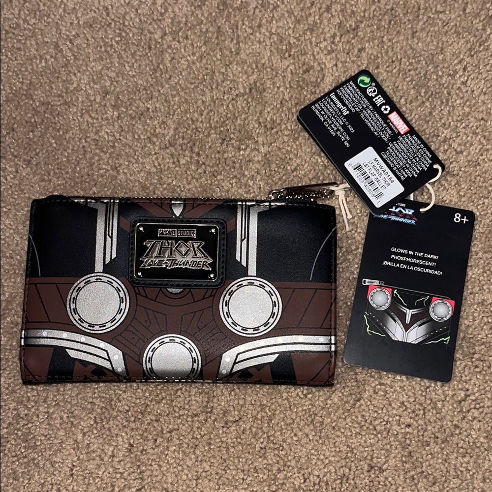 Loungefly Marvel Thor: Love and Thunder Black and Brown Wallet